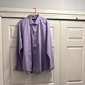 Zachary Prell Men's Lavender Button-Up Dress Shirt